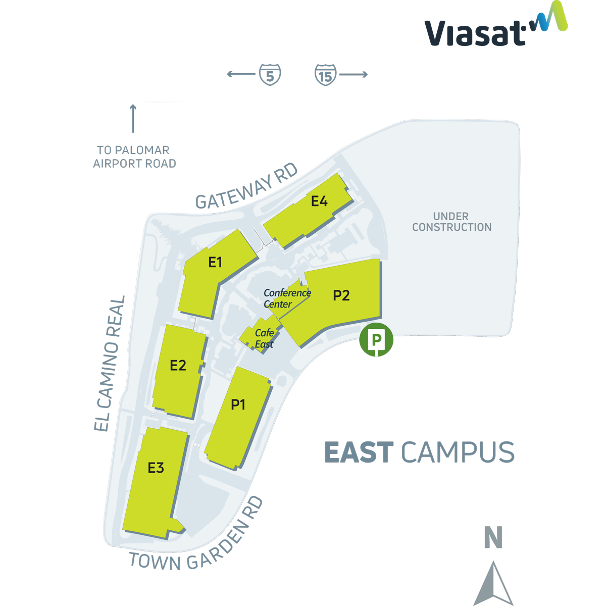 Map of Viasat P2 Parking Structure